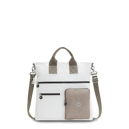 Kipling Jong Tote Bags Alabaster | CA 1473UZ